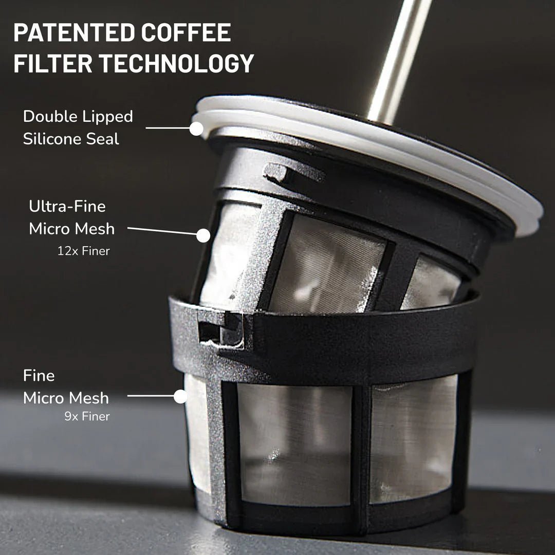 ESPRO P0 Ultralight Travel Coffee Press - Brushed (16oz / 473ml) - The Sip Emporium - Manual Coffee Maker