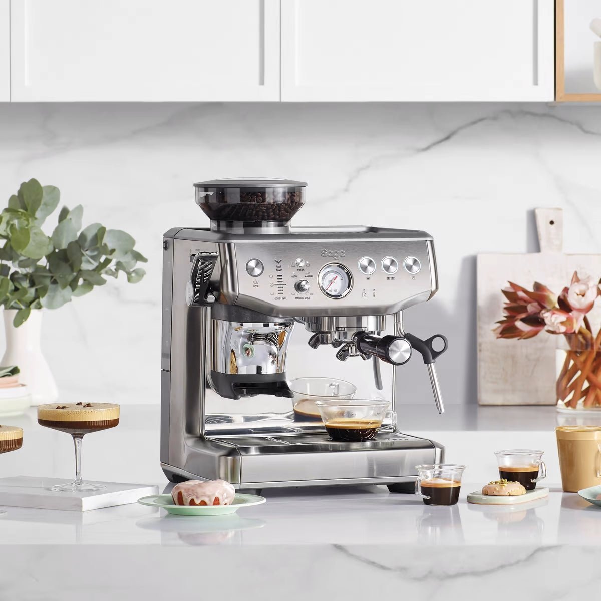 Sage Barista Express Impress Espresso Machine (Stainless Steel) - The Sip Emporium -