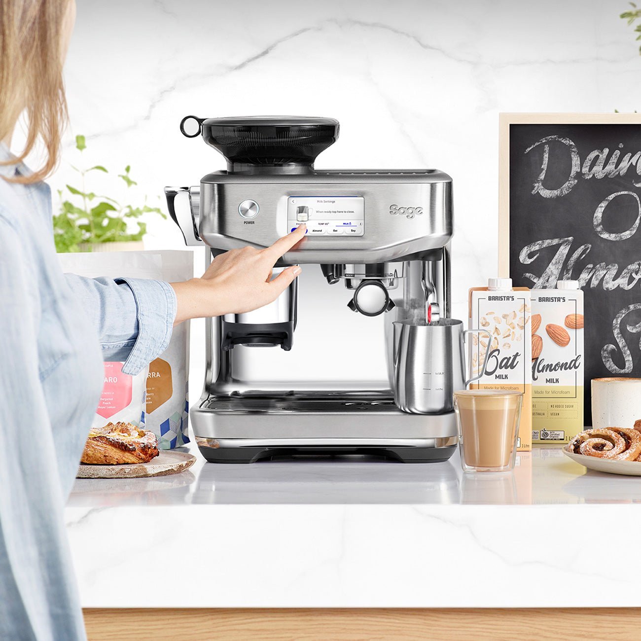 Sage Barista Touch Impress (Brushed Stainless Steel) - The Sip Emporium -