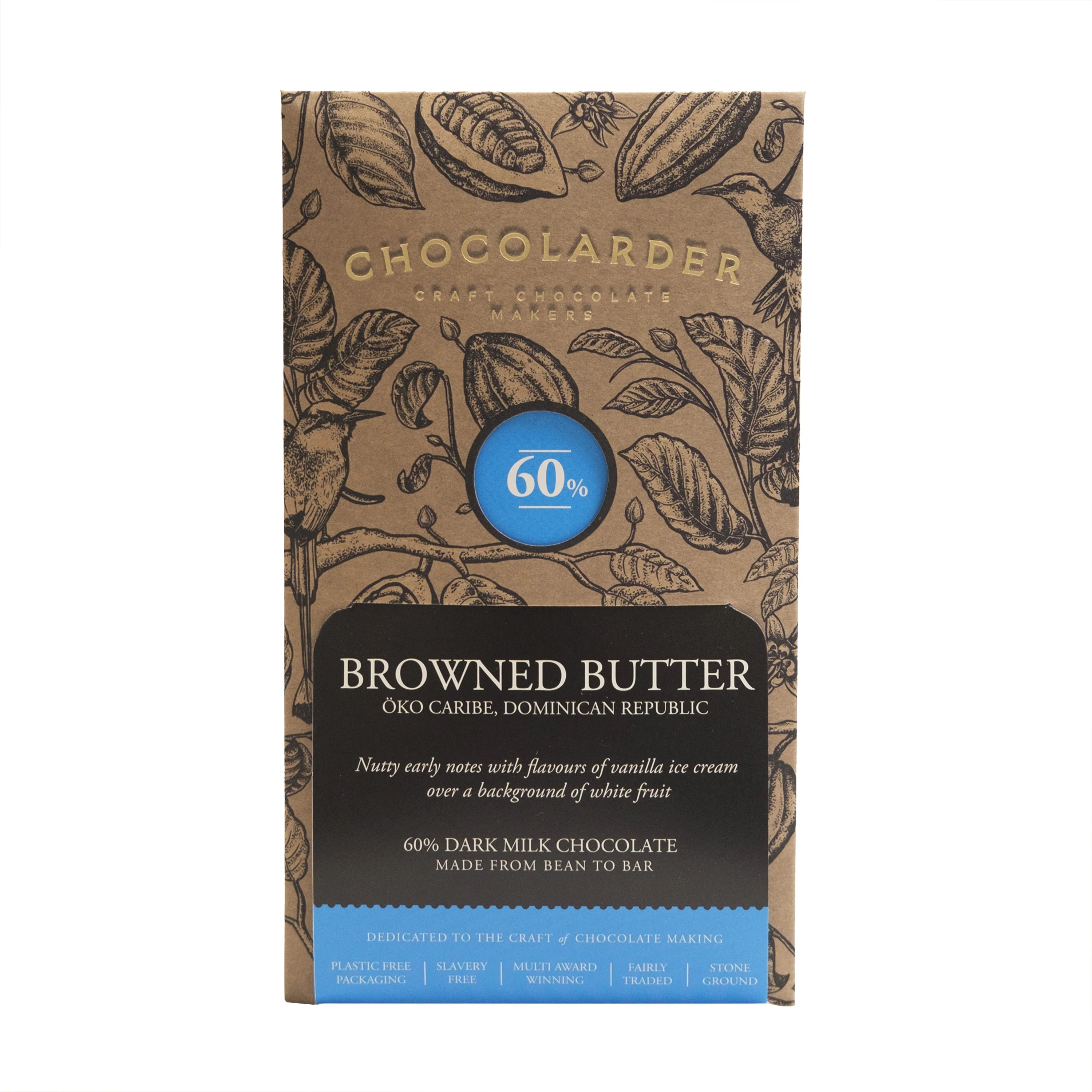 Browned Butter 60% Öko Caribe Dark Milk Chocolate – Bean-to-Bar