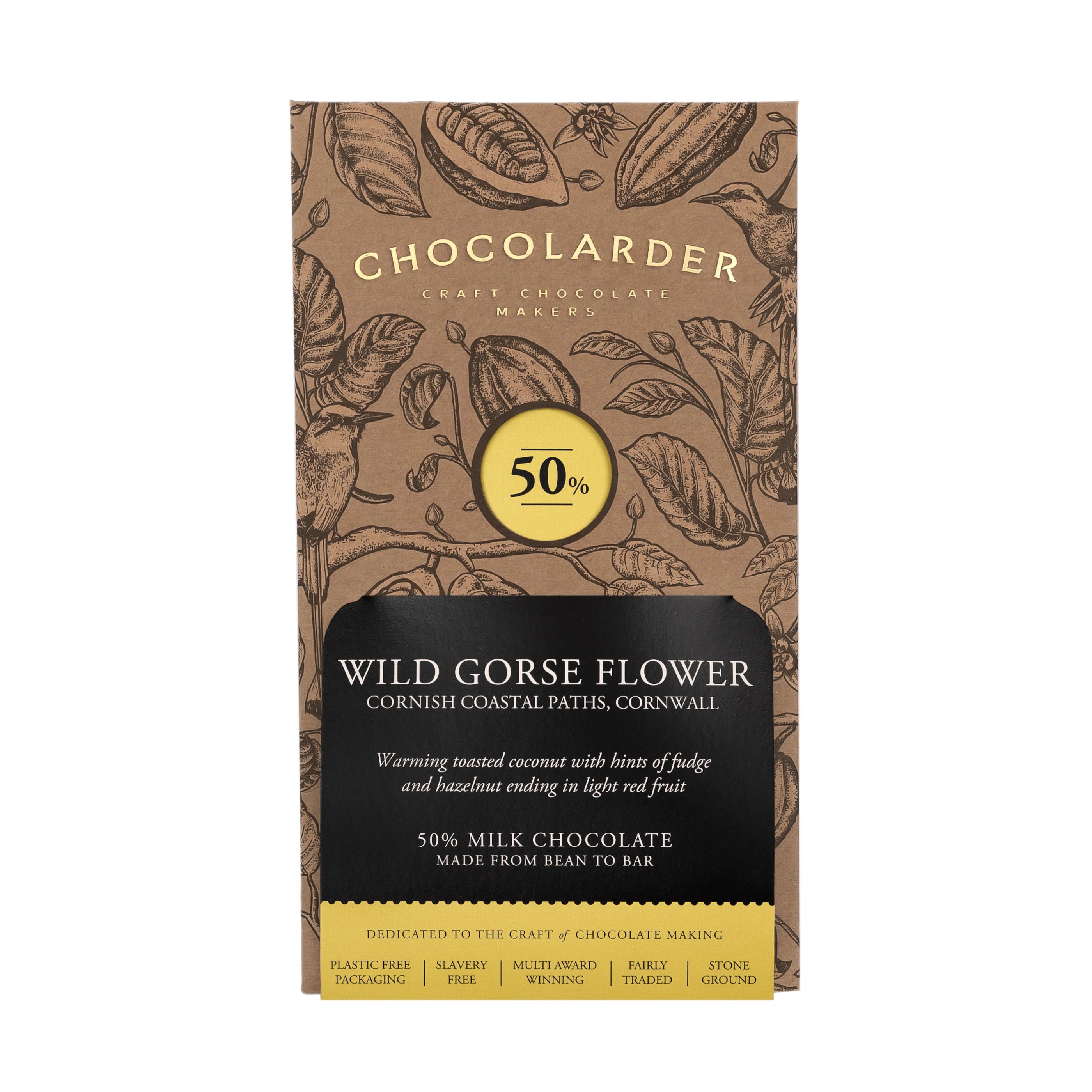 Wild Gorse Flower 50% Milk – Bean-to-Bar Foraged Chocolate