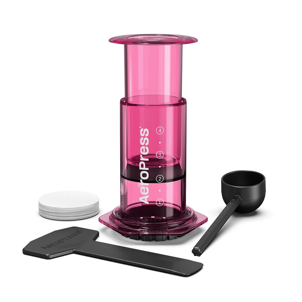 AeroPress Clear Coffee Maker (Pink) - The Sip Emporium - Manual Coffee Maker
