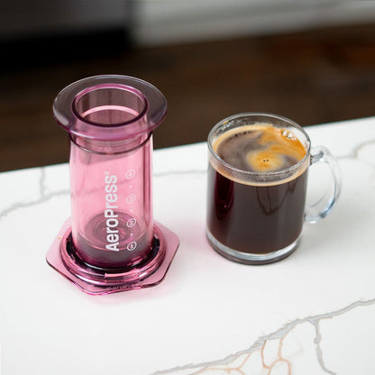 AeroPress Clear Coffee Maker (Pink) - The Sip Emporium - Manual Coffee Maker