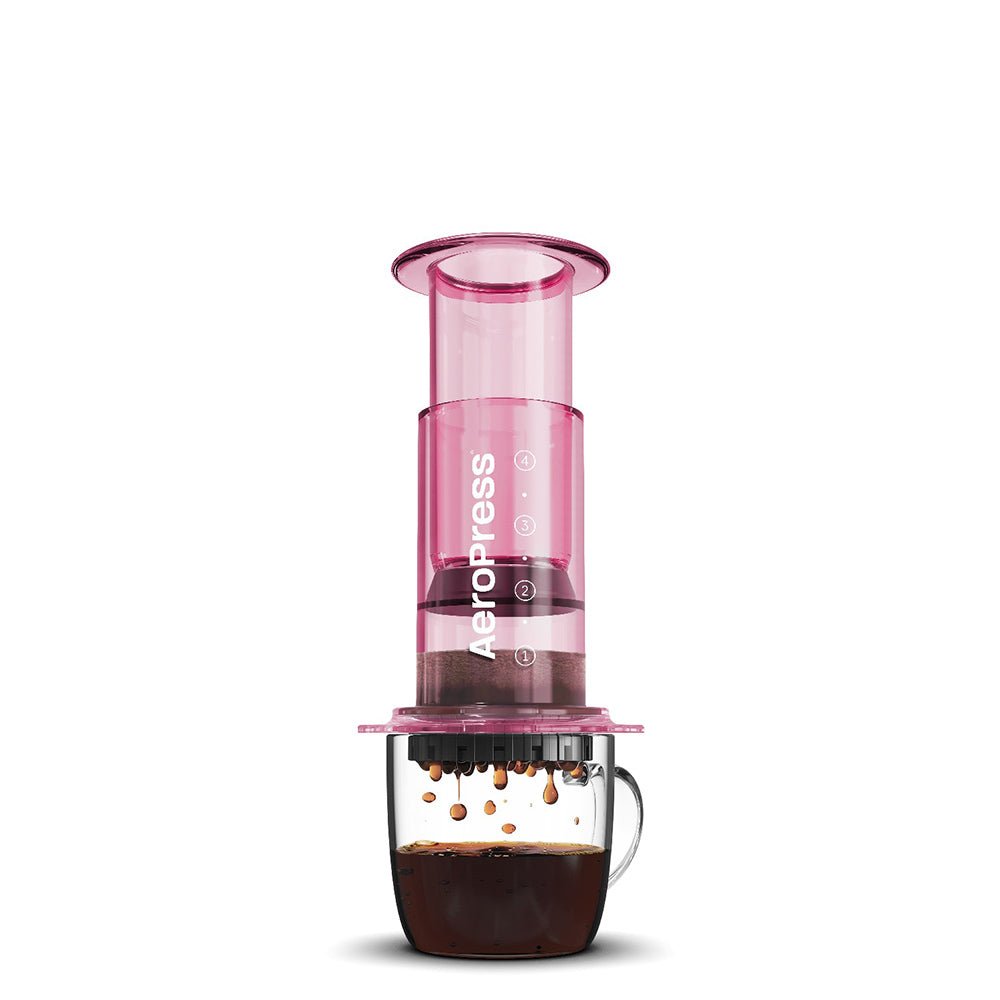 AeroPress Clear Coffee Maker (Pink) - The Sip Emporium - Manual Coffee Maker