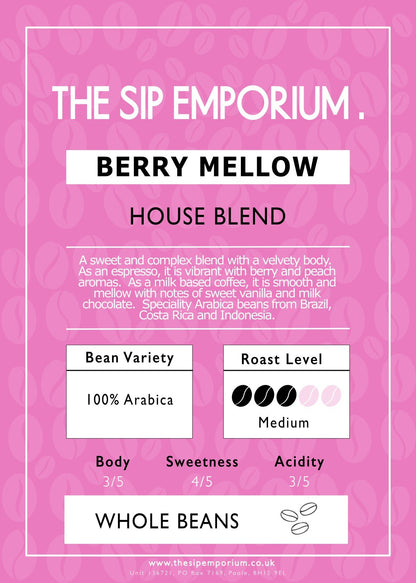 Berry Mellow House Blend Speciality Coffee - The Sip Emporium-Coffee - Caffeine