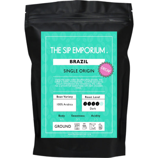 Brazil Decaf Single Origin Coffee - The Sip Emporium-Coffee - Decaf