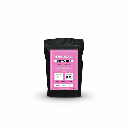 Costa Rica Whole Beans - White Background with Exact Padding