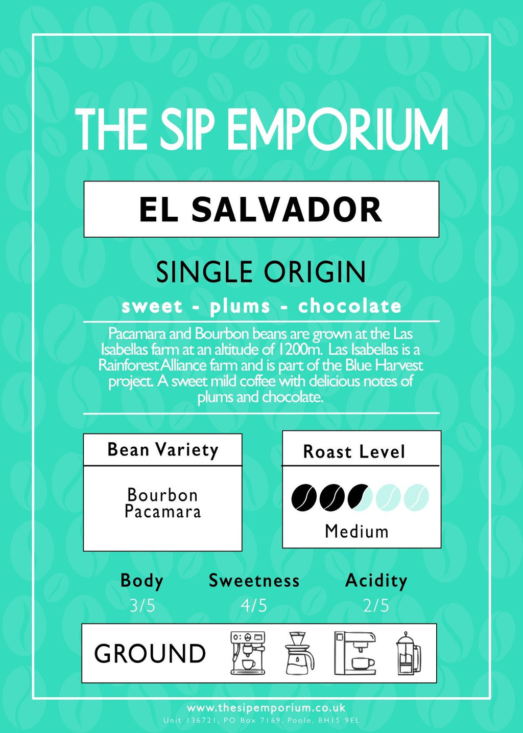 El Salvador Single Origin Speciality Coffee - The Sip Emporium-Coffee - Caffeine