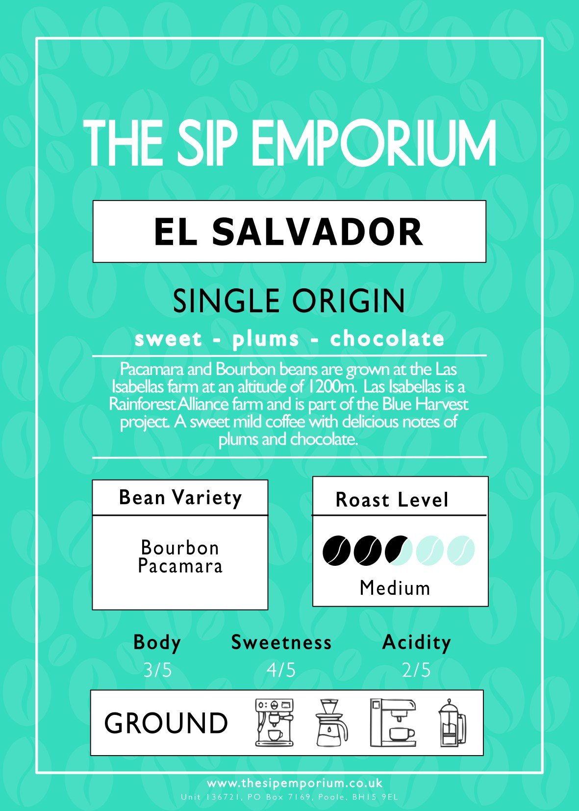El Salvador Single Origin Speciality Coffee - The Sip Emporium-Coffee - Caffeine