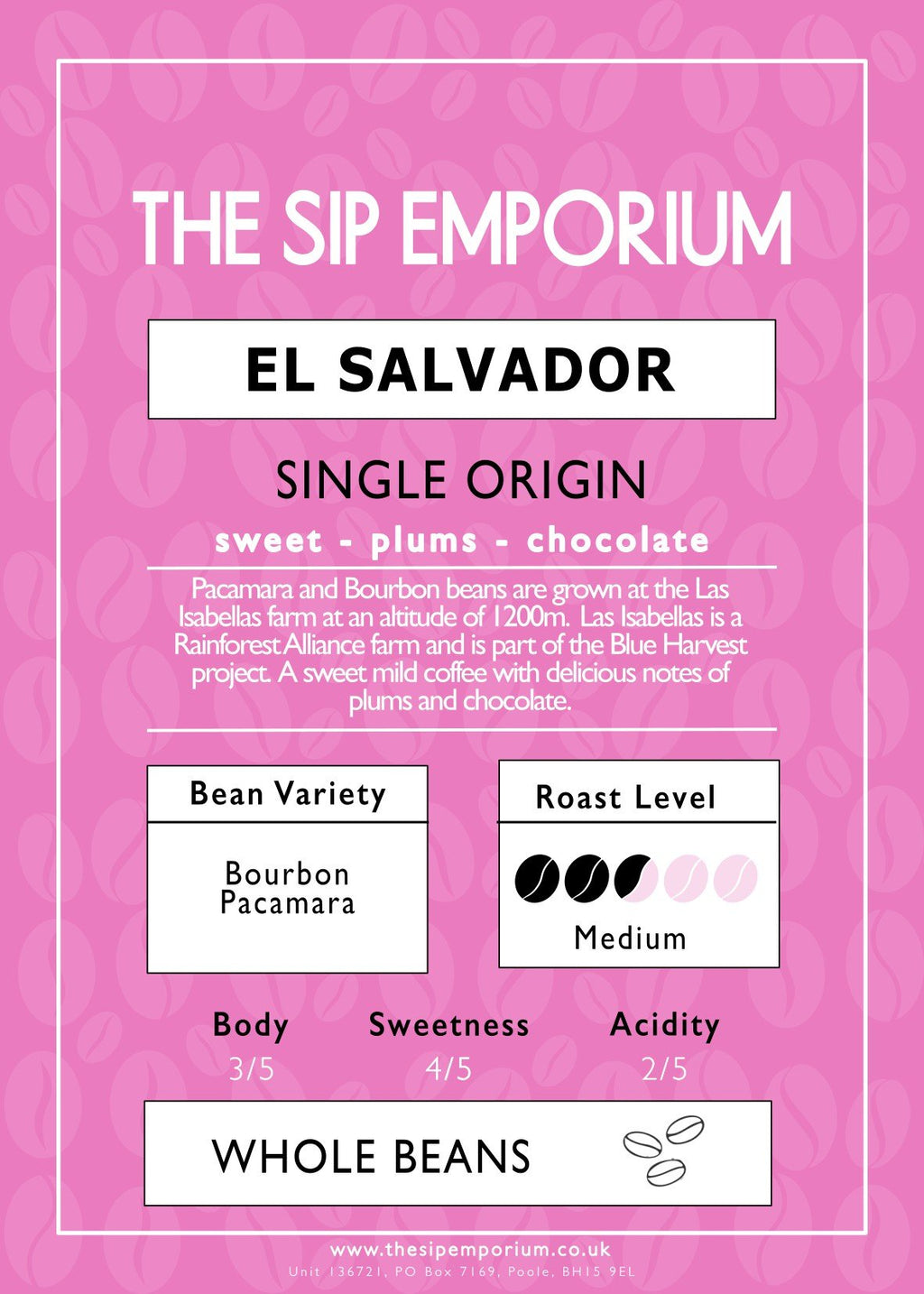 El Salvador Single Origin Speciality Coffee - The Sip Emporium-Coffee - Caffeine