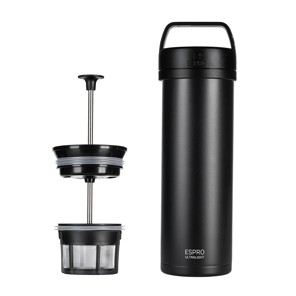 ESPRO P0 Ultralight Travel Coffee Press - Black (16oz / 473ml) - The Sip Emporium - Manual Coffee Maker