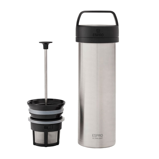 ESPRO P0 Ultralight Travel Coffee Press - Brushed (16oz / 473ml) - The Sip Emporium - Manual Coffee Maker