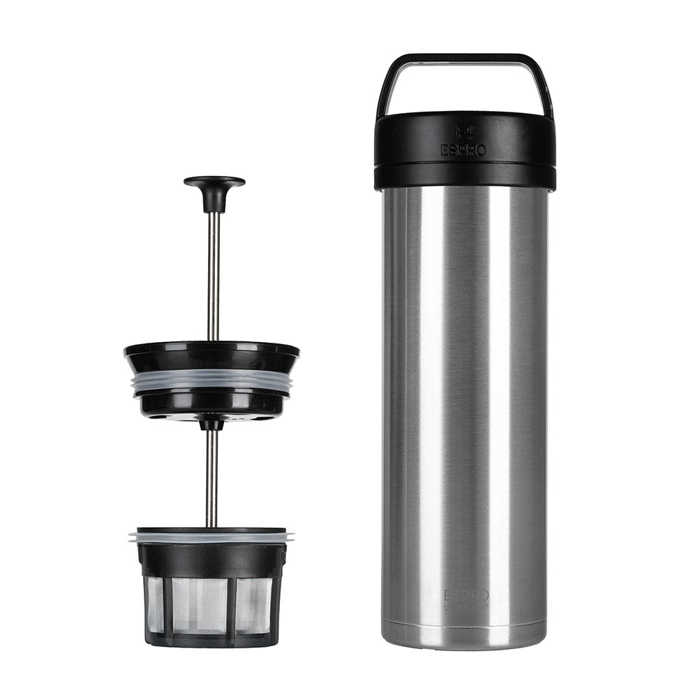 ESPRO P0 Ultralight Travel Coffee Press - Brushed (16oz / 473ml) - The Sip Emporium - Manual Coffee Maker