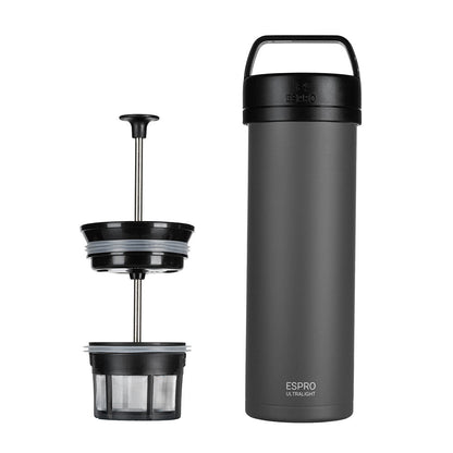 ESPRO P0 Ultralight Travel Coffee Press - Grey (16oz / 473ml) - The Sip Emporium - Manual Coffee Maker