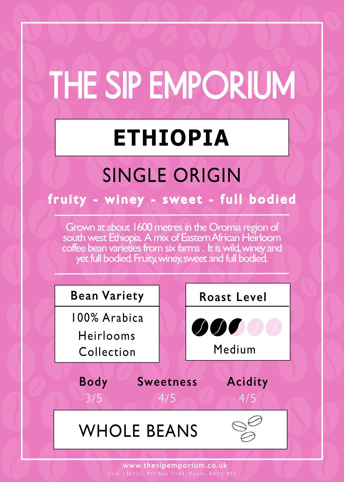 Ethiopia - Oromia Single Origin Speciality Coffee - The Sip Emporium-Coffee - Caffeine