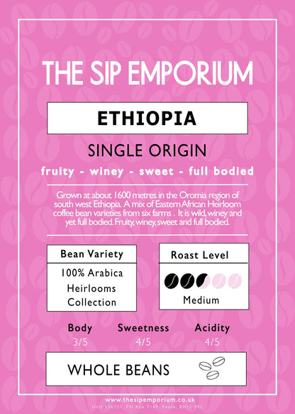 Ethiopia - Oromia Single Origin Speciality Coffee - The Sip Emporium-Coffee - Caffeine