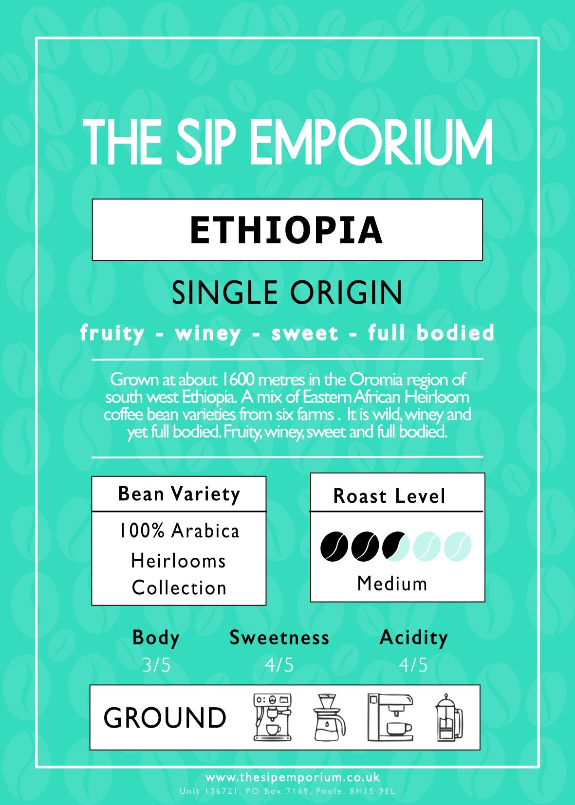 Ethiopia - Oromia Single Origin Speciality Coffee - The Sip Emporium-Coffee - Caffeine