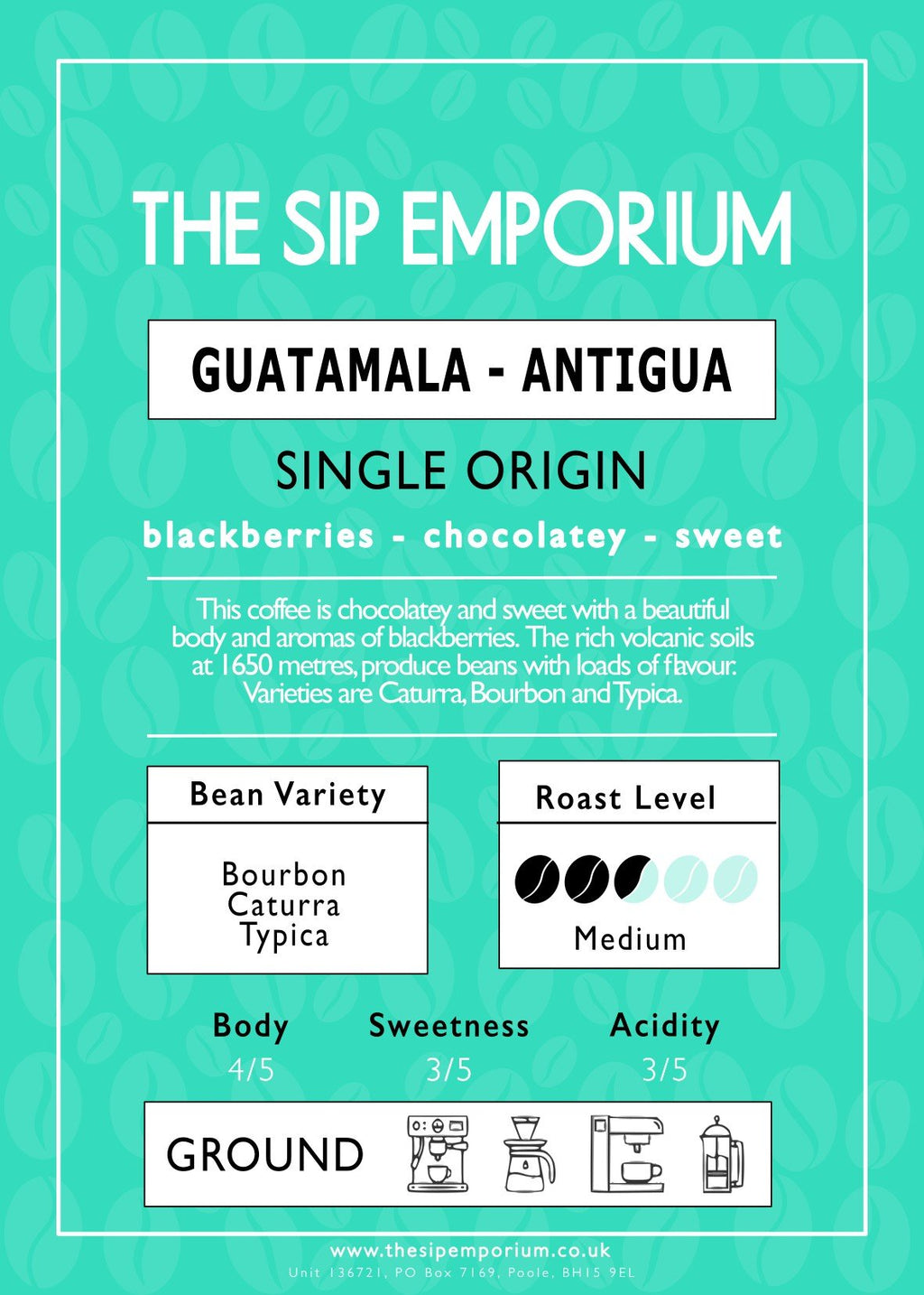 Guatamala - Antigua Single Origin Speciality Coffee - The Sip Emporium-Coffee - Caffeine