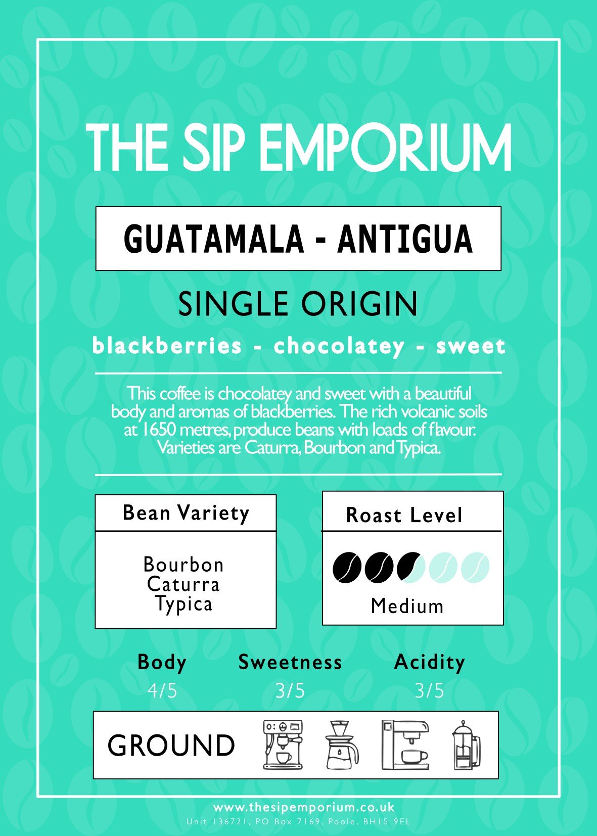 Guatamala - Antigua Single Origin Speciality Coffee - The Sip Emporium-Coffee - Caffeine