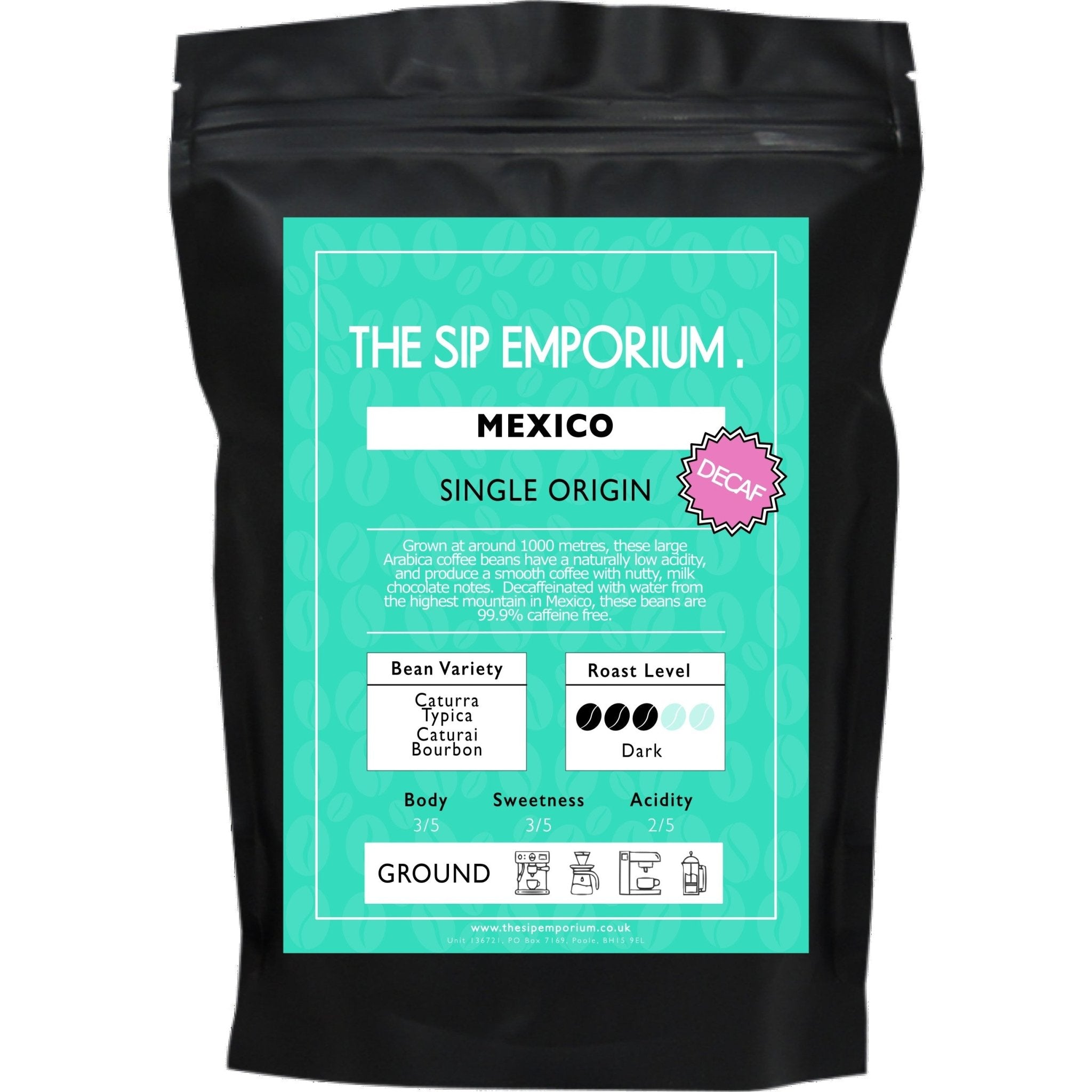 Mexico Decaf Single Origin Coffee - The Sip Emporium-Coffee - Decaf