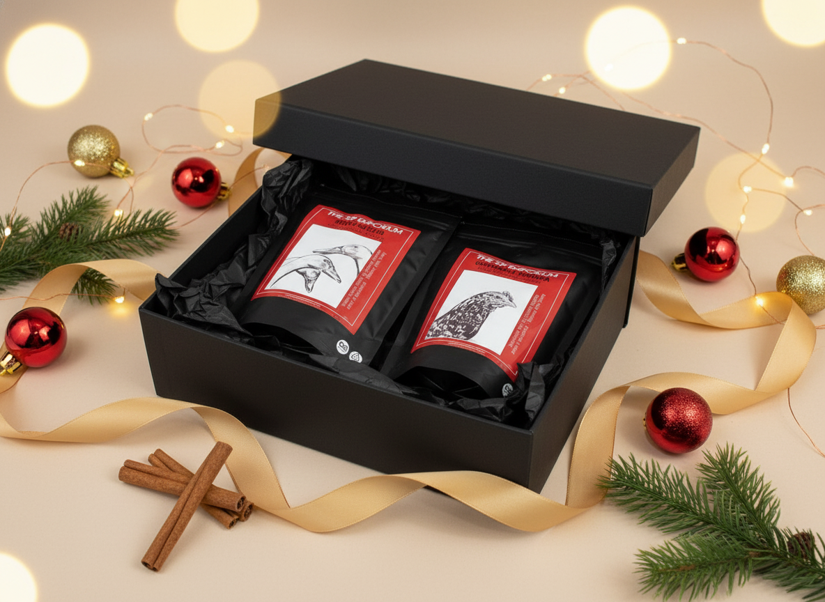 Smooth Altitude - Open Box with Lid Artfully Placed, Gold Ribbon